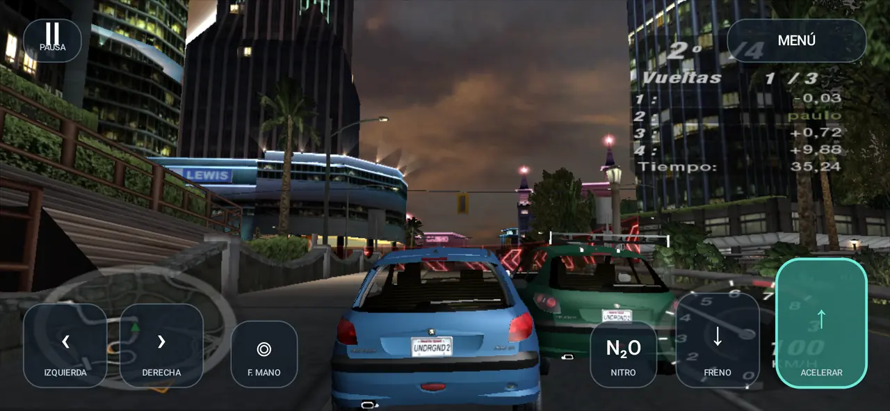 Android race screenshot from the mininxd NFSU2 Revived repository